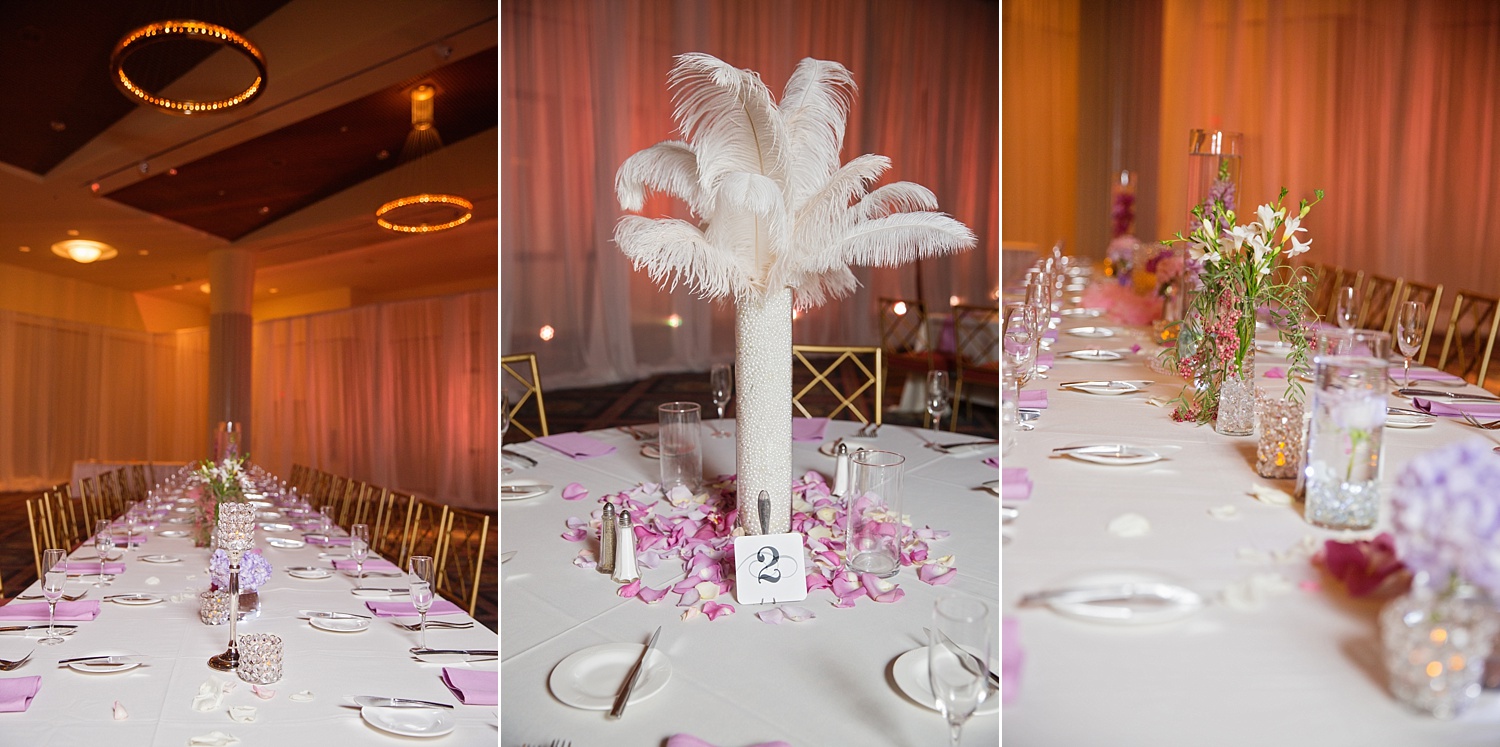 oncenter, wedding reception, whistlestop florist, table numbers