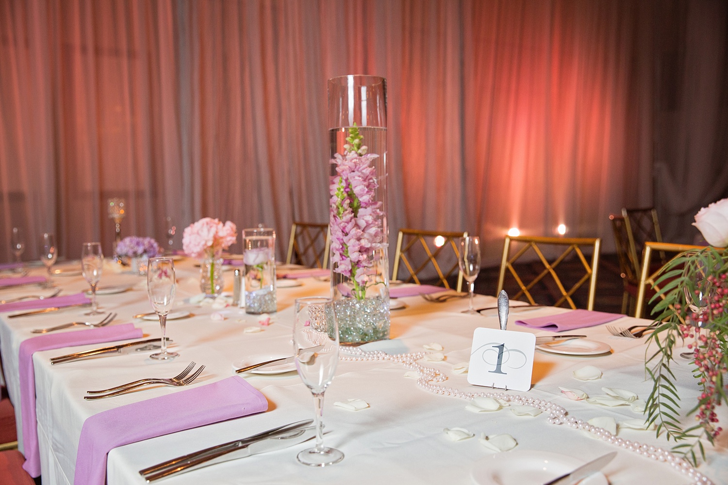 oncenter, reception, syracuse, whistlestop florist, table numbers