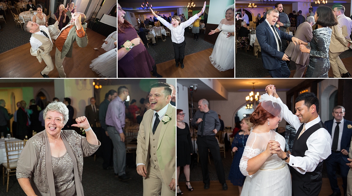 wedding reception guests dancing, beardslee castle, little falls, ny, sarah heppell photography