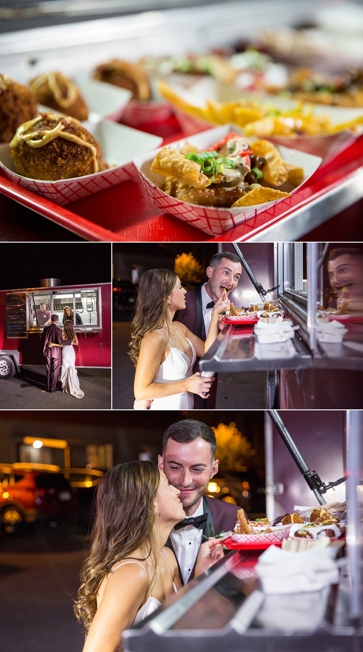 chantelle marie lakehouse and celebration venue, sarah heppell photography, whistlestop florist reception decor, mlh events reception decor, wedding food truck, bride and groom enjoy food truck at wedding reception