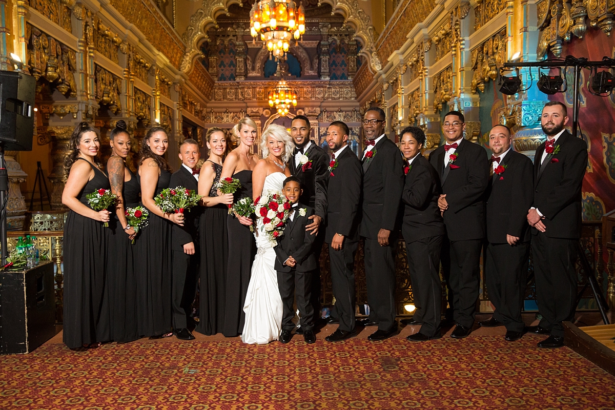 wedding party on the second floor of the landmark theatre, syracuse, ny, sarah heppell photography