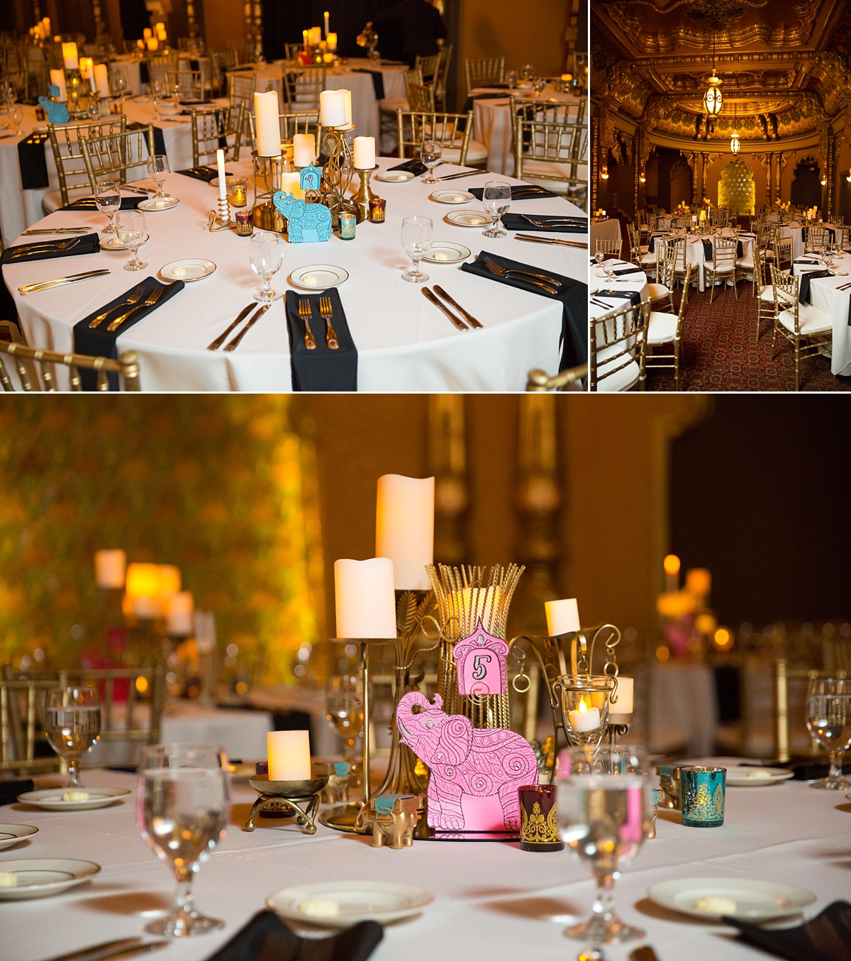 centerpieces at the landmark theatre, syracuse, ny, wedding reception, sarah heppell photography