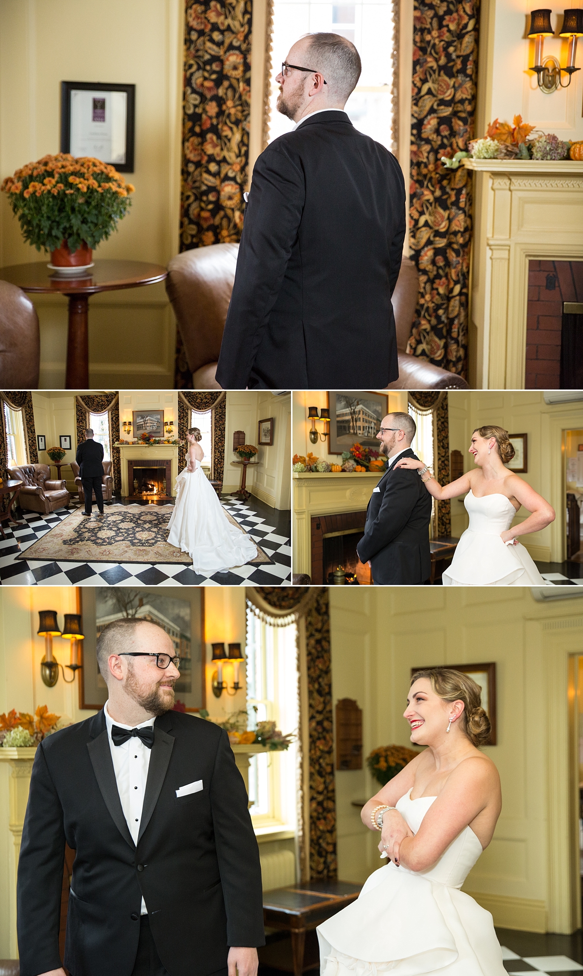 wedding day first look at the lincklaen house in cazenovia, ny, sarah heppell photography