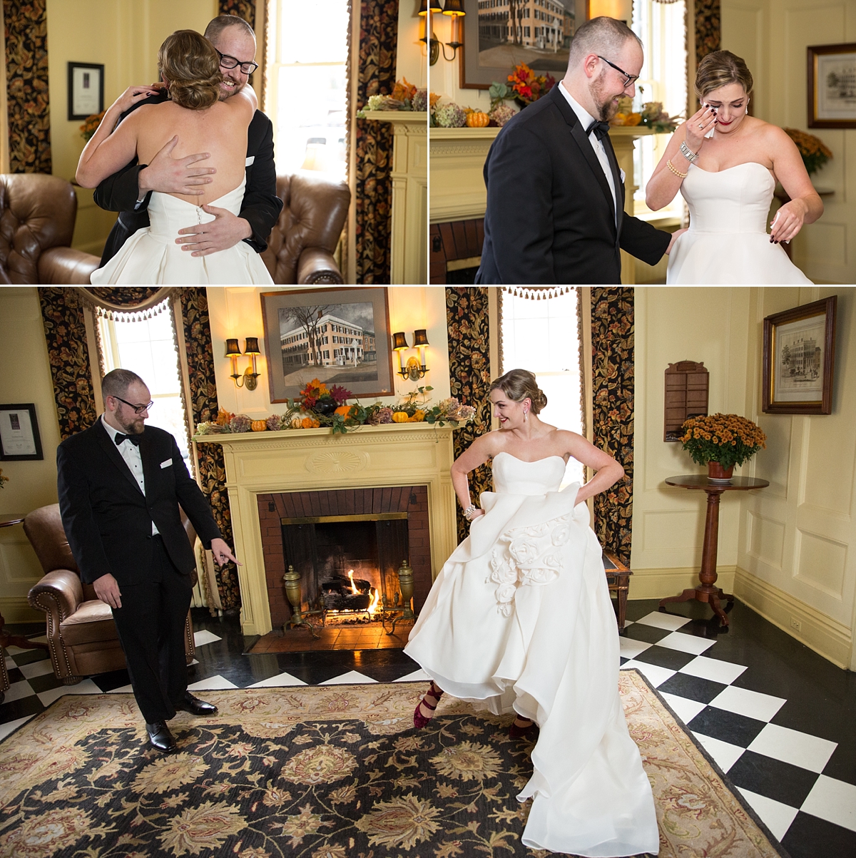 wedding day first look at the lincklaen house in cazenovia, ny, sarah heppell photography