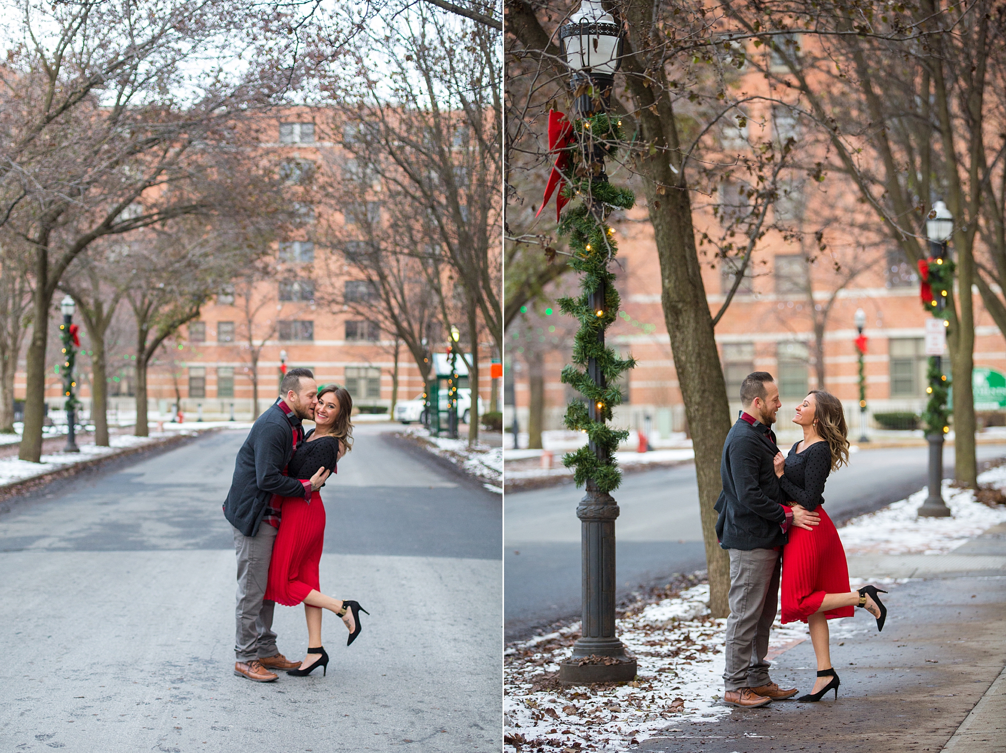 Franklin Square Winter Engagement Session Syracuse NY