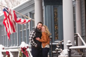engaged couple skaneateles new york, sherwood inn